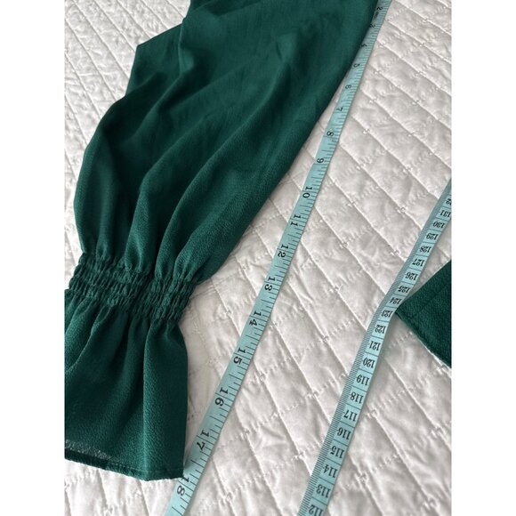Green Ruffle Long Sleeve Dress XL - Picture 8 of 9